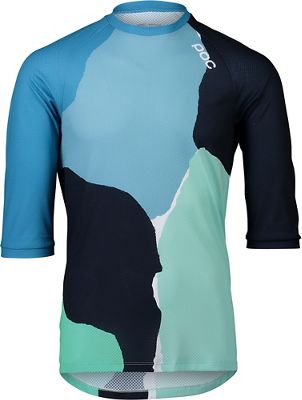 POC MTB Pure 3-4 Jersey 2021 - Color Splashes Multi Basalt Blue - XL, Color Splashes Multi Basalt Blue